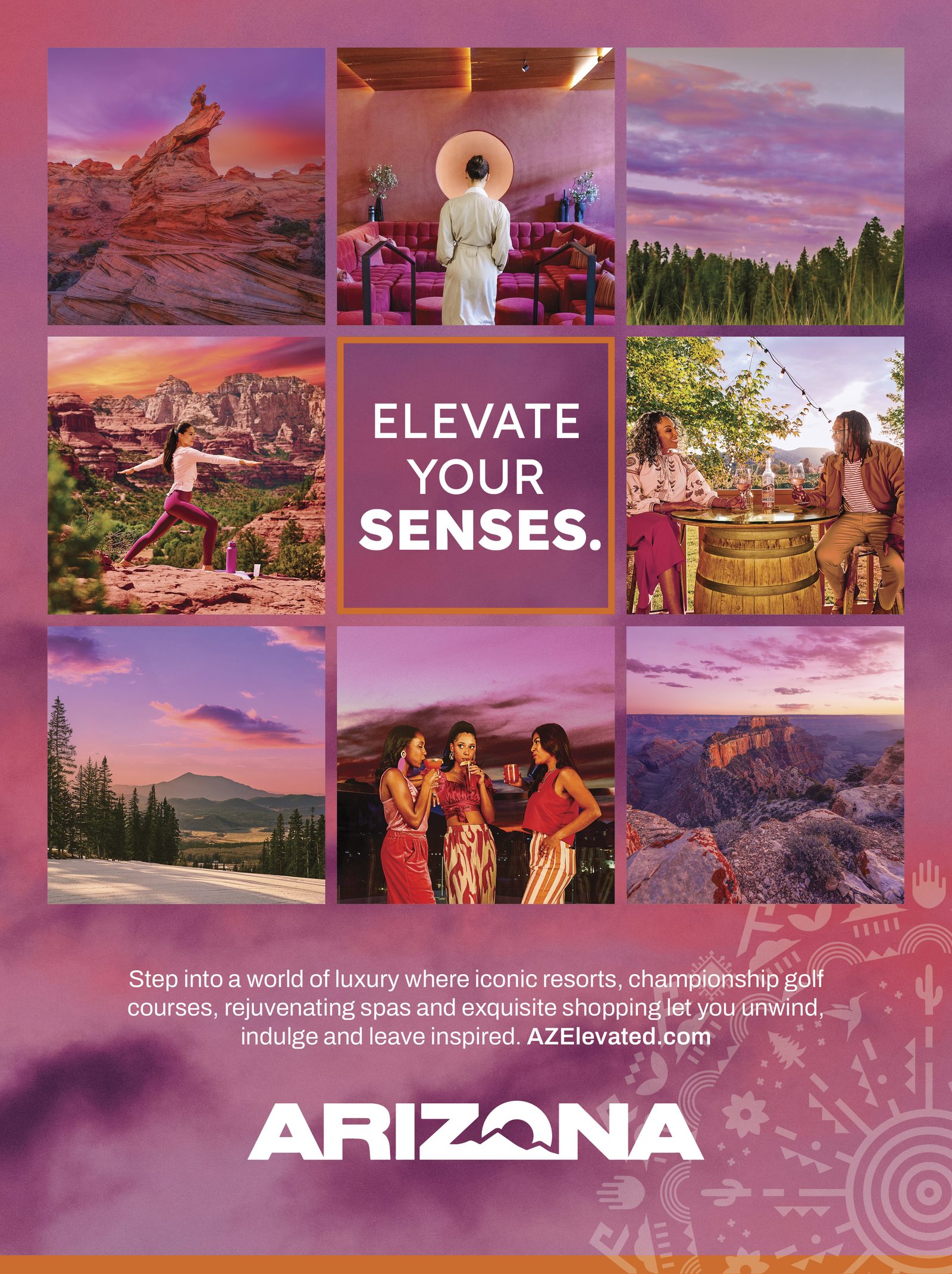 Vibrant Arizona full page print ad, Luxury Travelers